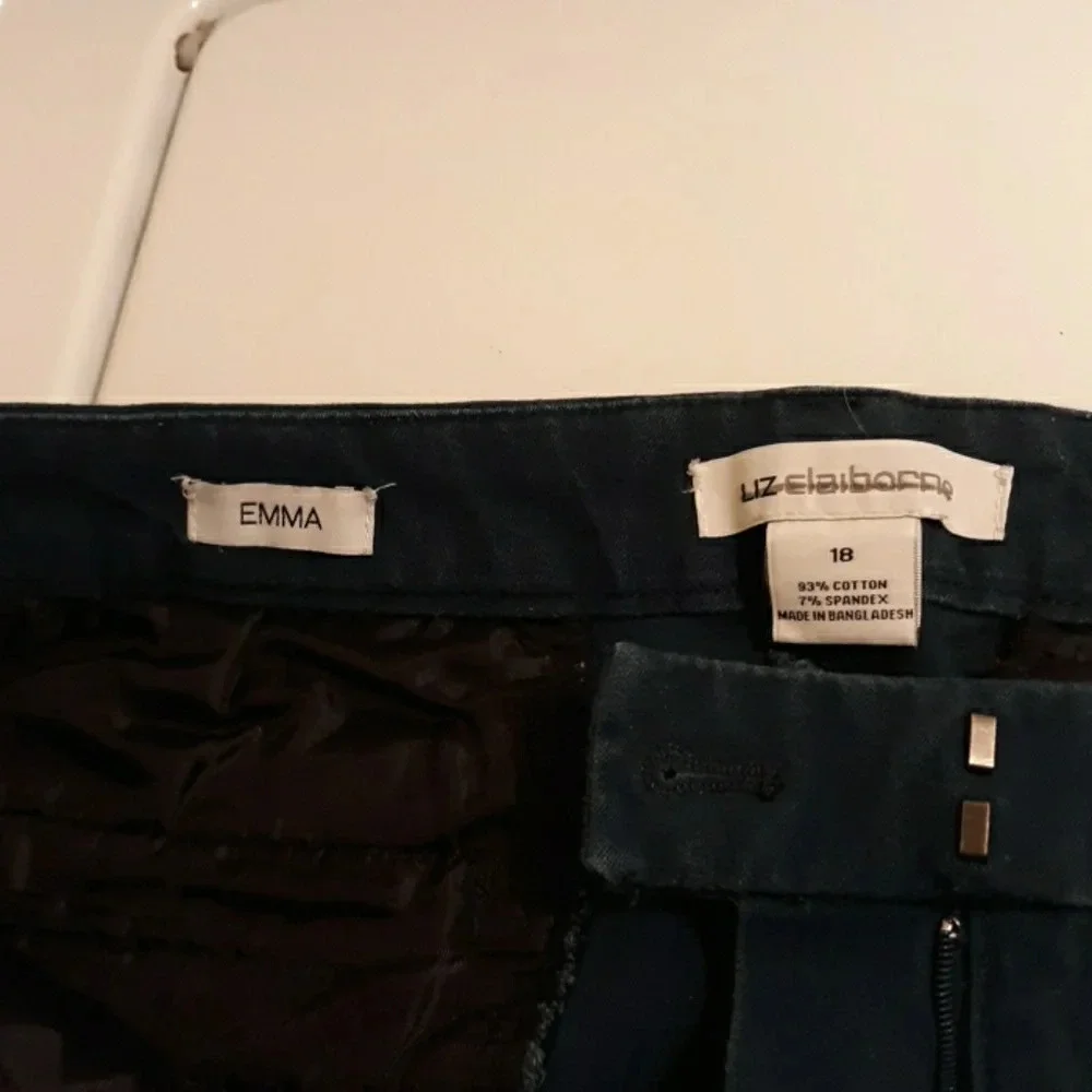 Liz Claiborne Emma Pretty Teal Pants In Size 18